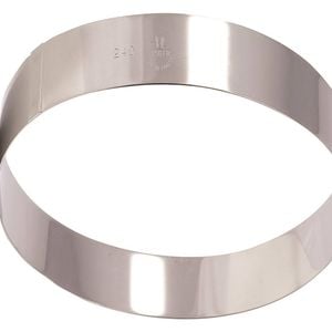 Matfer Bourgeat Stainless Steel Cake Ring - 180x35mm