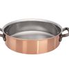 Matfer Bourgeat Copper Sauteuse - 280mm, Stainless Steel Interior, Cast Iron Handle