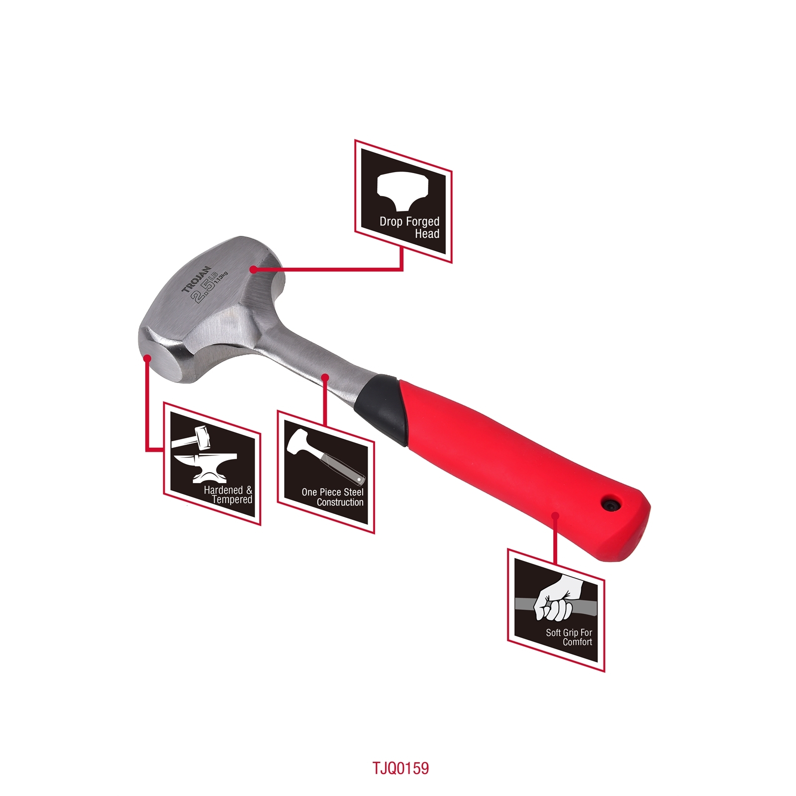 Trojan 1.1kg Steel Club Hammer Bunnings Australia