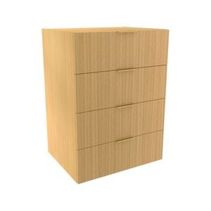 Lugna 1024 x 750 x 580mm Sand 4 Drawer Storage Cabinet