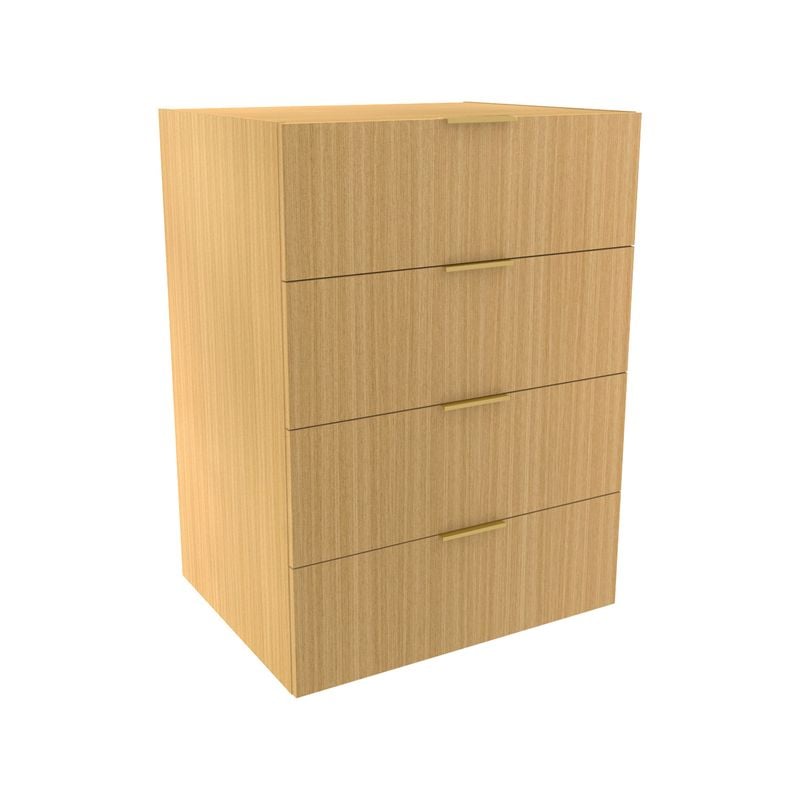 Lugna 1024 x 750 x 580mm Sand 4 Drawer Storage Cabinet