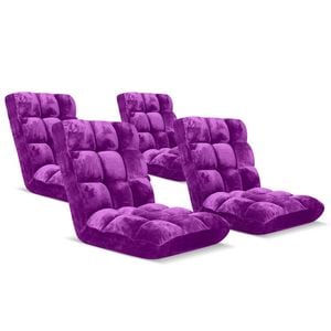 SOGA 4X Purple Floor Recliner Sofa Chair