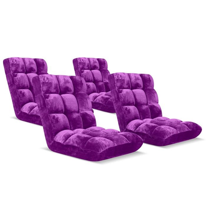 SOGA 4X Purple Floor Recliner Sofa Chair