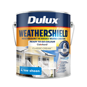 Dulux 4L Classic Cream Low Sheen Weathershield Exterior Paint - 4L