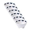 6PK Prepara Taco Prep Bowl Coastal Stripe Kitchenware Melamine - White/Blue
