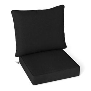 Costway Patio Cushion Set Indoor Outdoor Chair Seat Pads Black