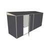 Build-A-Shed 1.2 x 4.5 x 2.0m Skillion Single Hinged Side Door Shed - Grey