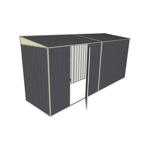 Build-A-Shed 1.2 x 4.5 x 2.0m Skillion Single Hinged Side Door Shed - Grey