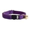 Anypet Large Cat Collar Dark Purple with Bell and Durable Safety Buckle