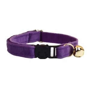 Anypet Large Cat Collar Dark Purple with Bell and Durable Safety Buckle