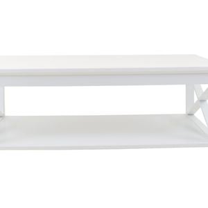 Long Island White Rectangular Coffee Table