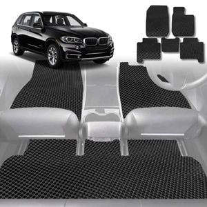 6D Diamond Car Floor Mats for BMW X5 2018-Current-Full Set-Black-Outback GT