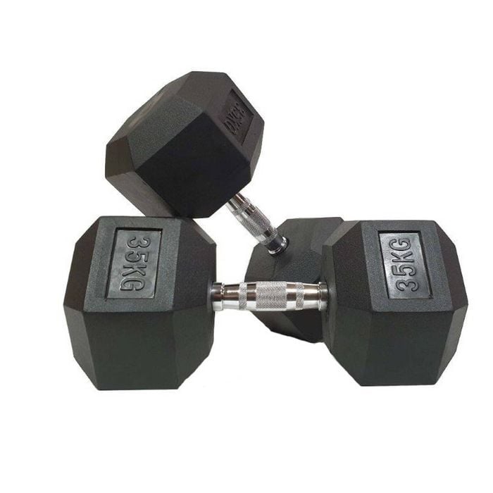 Morgan Rubber Hex Dumbbells - Pair [35kg]