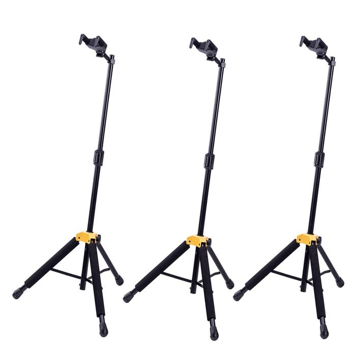 3PK Hercules AGS Auto Grab Single Guitar Stand w/ Rest MC6