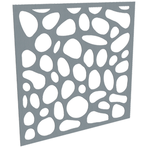 ProtectorAl 300-1200w x 300-1200h Silver Brushed/Gloss White Riverstone Unframed Composite Deco Panel