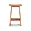 Kyoto Kitchen Bar Stool Scandinavian Style Hard Mango Wood Dining Counter Chair - Honey Wash
