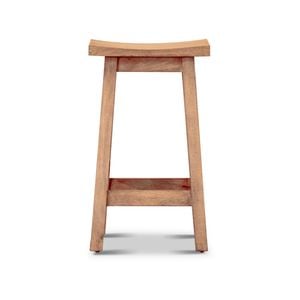 Kyoto Kitchen Bar Stool Scandinavian Style Hard Mango Wood Dining Counter Chair - Honey Wash