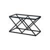 Elegant Collections Black White Glass Beverly Coffee Table