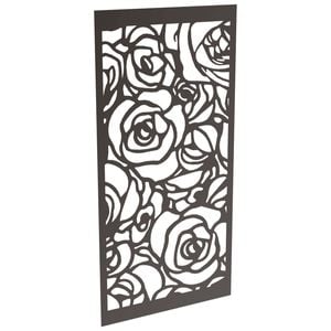 ProtectorAl 300 - 1200 x 1201 - 2400mm Black Satin Roses Unframed Solid Aluminium Decorative Panel