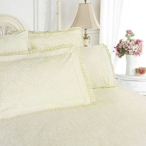 Shangri La Broderie Anglaise Sheet Set Cream Double