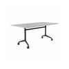 Olg Modulus Flip Table Full Black Frame White Top L1500mm X W600mm