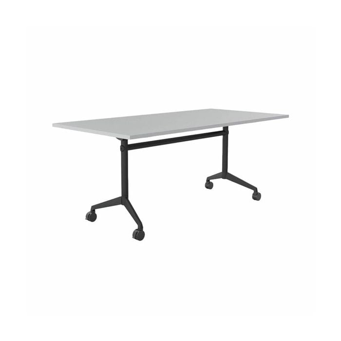 Olg Modulus Flip Table Full Black Frame White Top L1500mm X W600mm