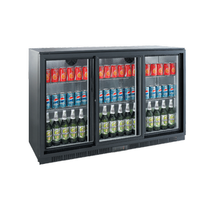 Exquisite Three Sliding Doors Backbar Display Refrigerators 900mm Height