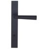 Austyle Builders Choice 225 x 32mm Matt Black Long Plate Entrance Set