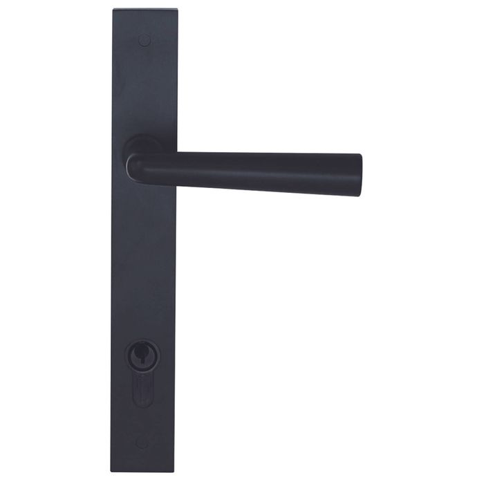 Austyle Builders Choice 225 x 32mm Matt Black Long Plate Entrance Set