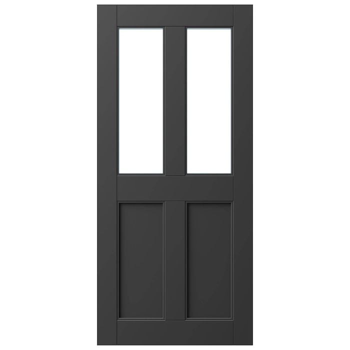 Thermtek 2040 x 820 x 41mm Parkwood Clear Glass Aluminium Entrance Door TH4POTC