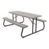 Lifetime 2 Pack 6ft Rough Cut Picnic Tables