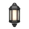 Brilliant 18W Matt Black LED Maldon Half Coach Wall Light