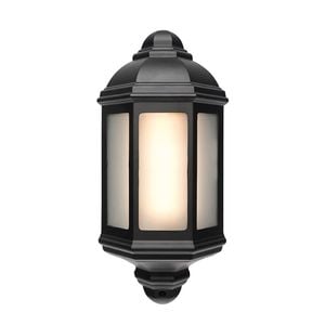 Brilliant 18W Matt Black LED Maldon Half Coach Wall Light