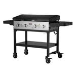 Jumbuck 1621mm Black 4 Burner Griddle BBQ