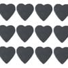Heart Shaped Natural Slate Drinks Coasters - Set Of 12