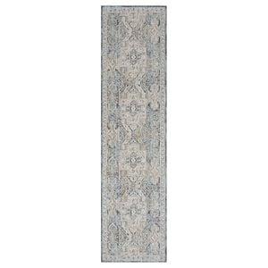 Aubre Contemporary Runner - Aubre Dark Charcoal 80 X 150 Cm