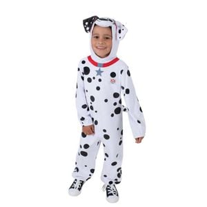 101 Dalmatians Costume Child Disney Jumpsuit with Hood and Collar, 3-5-YRS