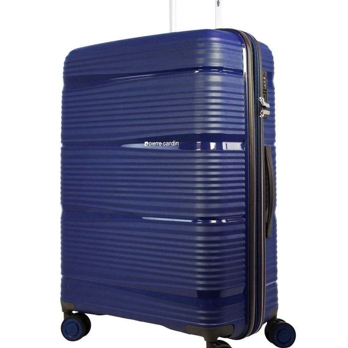 Pierre Cardin Normandy Medium 117L Hard Shell Case Suitcase Travel Luggage Navy