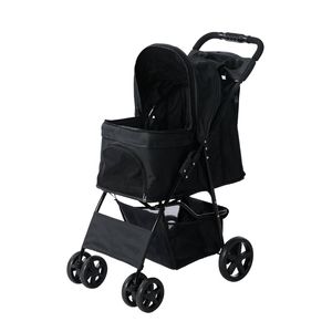 Alopet Pet Stroller Pram Dog Cat Carrier Cage Travel Pushchair Storage Foldable