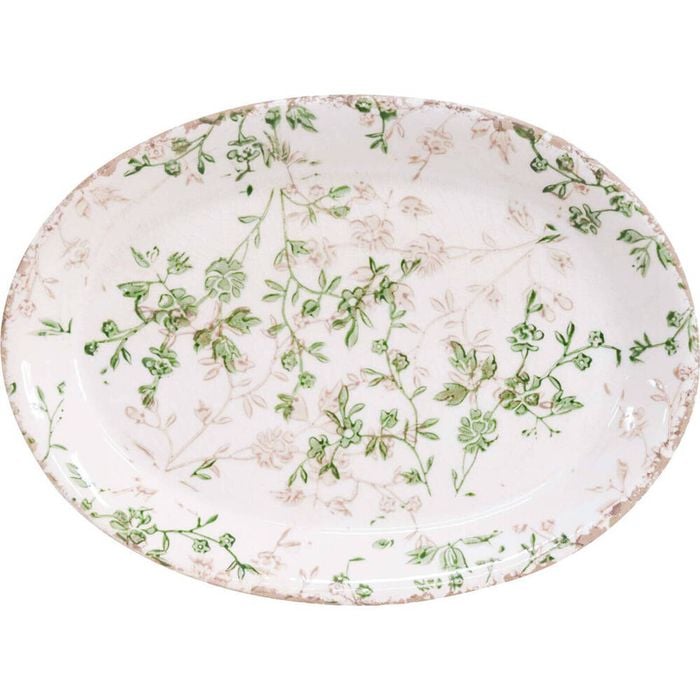LVD Ceramic Plate Home/Kitchen Decor 23.5x23.5cm - Evergreen