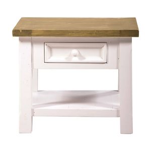 1825 Interiors Tuscan 1 Drawer Side Table Furniture Two Tone 60x60x50cm