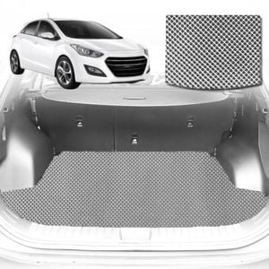 6D Diamond Car Boot Mat for Hyundai i30 (GD)2012-2016-Cargo Mat-Grey-Outback GT