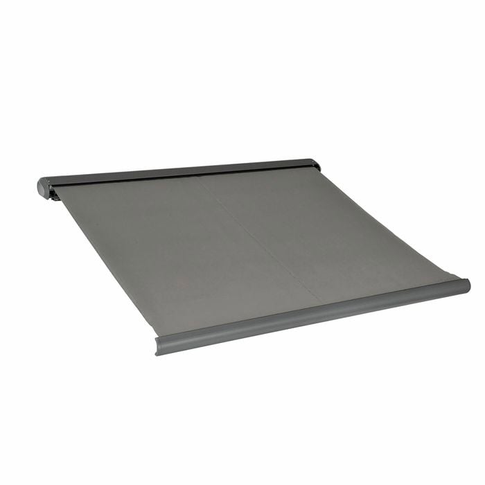 Windoware 4 x 3m Charcoal Full Cassette Folding Arm Motorised Awning - 4 x 3m