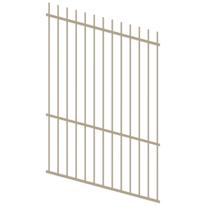 ProtectorAl 0350-1200mm x 1800mm Paperbark Picket Top Pool Fence Panel Raked Up to 15º