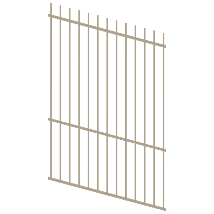 ProtectorAl 0350-1200mm x 1800mm Paperbark Picket Top Pool Fence Panel Raked Up to 15º