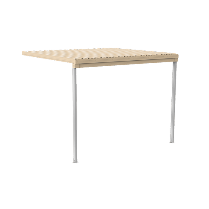 Absco Structures 3.00 x 3.00 x 3.00 Single Patio Cover – Classic Cream