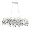 Telbix Molena Modern Pendant Hanging Lamp Light Aluminium Crystal Chrome Smoke Clear Gloss