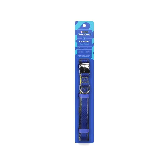 Purina Total Care Navy Comfort Dog Collar - Medium