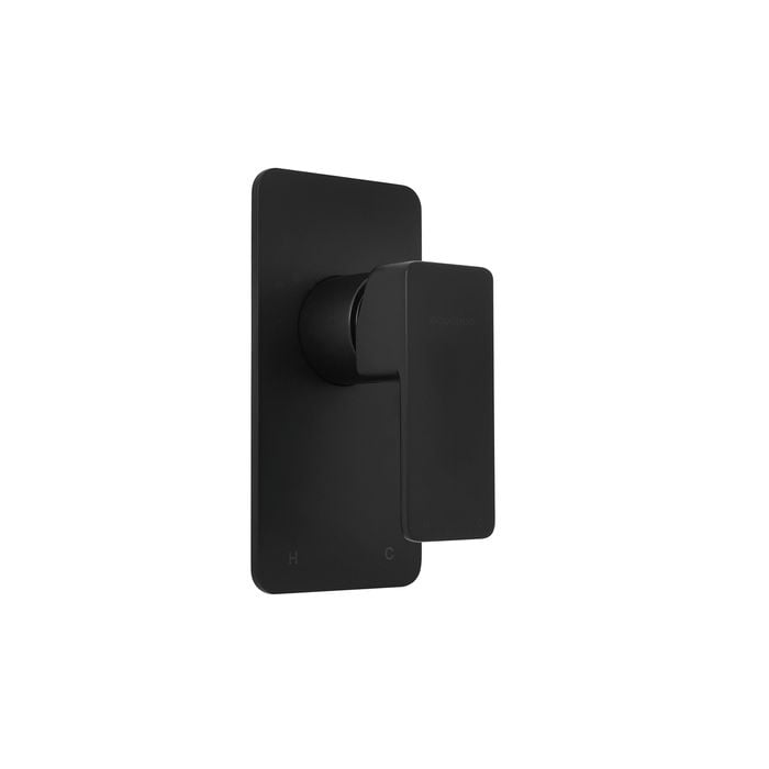 Aquatica Metalique 40mm Black Shower Mixer - All Pressure - Black