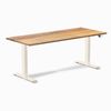 Desky Dual Hardwood Sit Stand Desk Wheat Frame 180cm